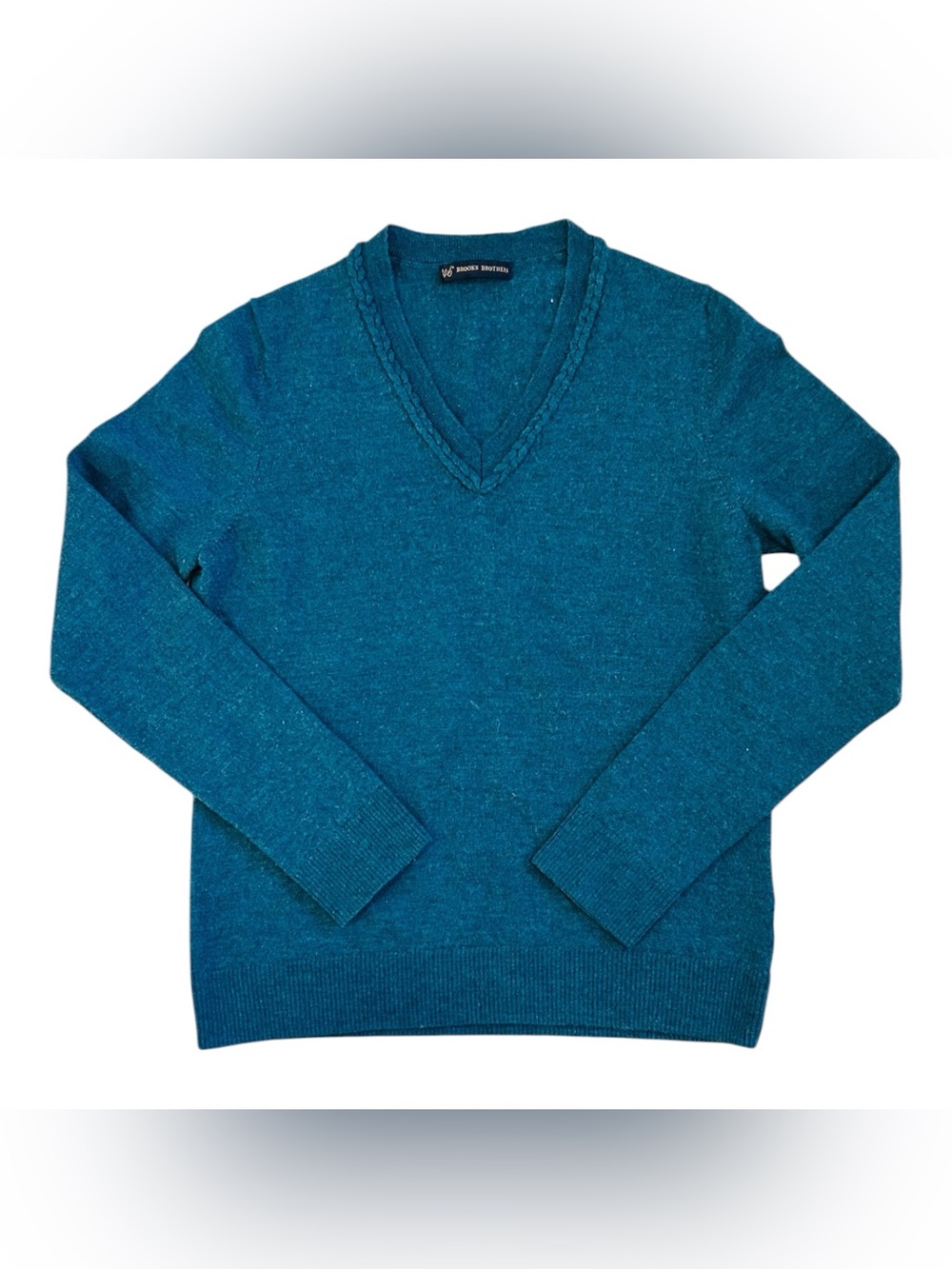 Brooks Brothers V-neck Teal Sweater size S